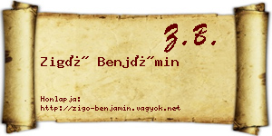 Zigó Benjámin névjegykártya