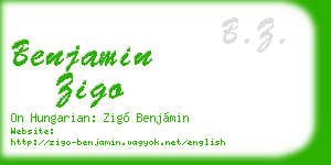 benjamin zigo business card