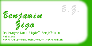 benjamin zigo business card